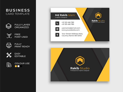 Creative Business card design template banner branding business business card business card design business card mockup business card template cards contact creative design flyer id identity information minimalist office professional template