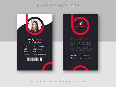 Office Dark Business Id Card with Einimalist Elements Template. business id card clean corporate id card dark display graphic id card marketing miscellaneous modern office id card photo id card photography id card premium professional promotion random smart