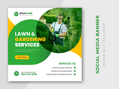Lawn and garden maintenance social media post.