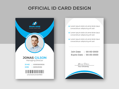 Official Id Card Design branding business id card card clean contact corprote creative design id id card logo minimalist nid card office id card official professional smart
