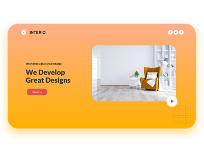 Interio branding design interior landing landing page technology ui web website