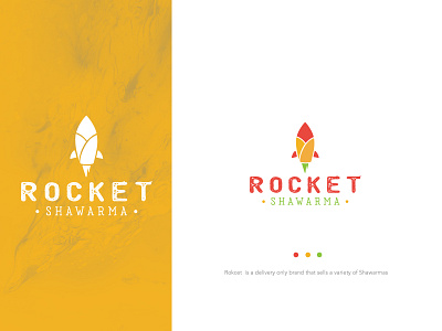 Rocket Shwarma cleaver minimalist logo minimalist logo design rocket shawarma simple wrap