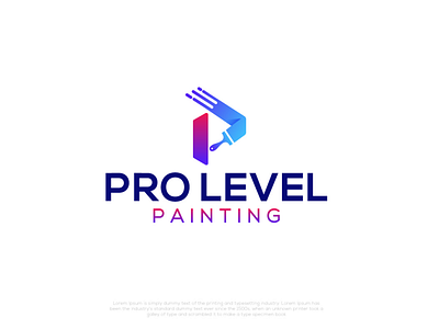 Pro Level Painting clean design logo minimal minimalist modern simple simple clean interface