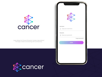 Cancer Tracker Logo and Business card branding graphic design logo