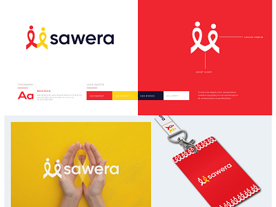 Sawera_logo & brand identity design branding cancer clean design graphic design logo minimal minimalist modern modrn simple simple clean interface yellow