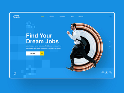 Career Growth design finance jobs professional typography ui ux web
