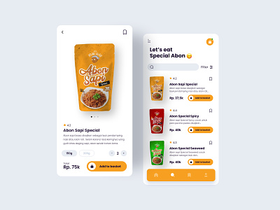Retail Apps app beff branding food orange packaging retail shared special typography ui ux