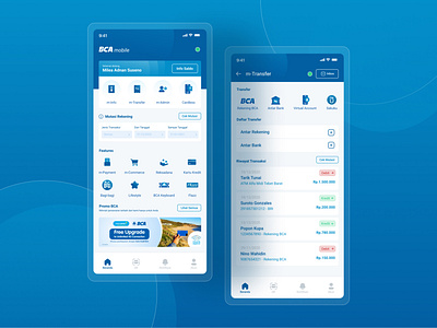 BCA New Mobile Banking Apps app blue clean ui design typography ui ux