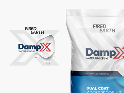 Fired Earth Damp X Packaging branding design logo minimal package design packaging typography vector