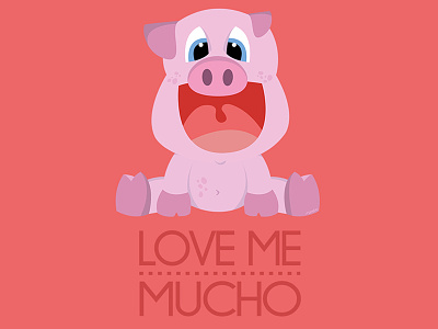 Love Me Mucho cartoon love pig rinconvegano vegan veganseries