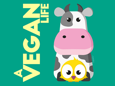 A Vegan Life cartoon chicken cow rinconvegano vegan veganseries