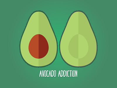 Avocado Addiction avocado flat design green vector