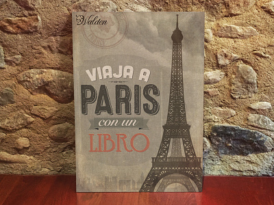 Viaja a Paris con un libro paris poster walden