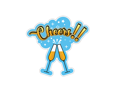 Cheers icon illustration vector