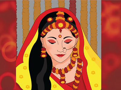 Bride design hand drawn wacom