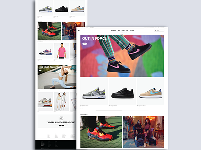 Nike website design desktop nike web website