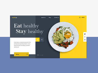 Website for Food adobe xd web webdesign website