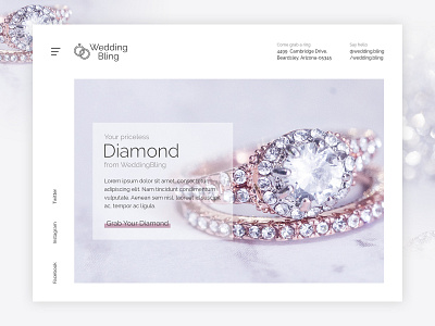 Wedding Bling bannerdesign creativedesign webdesign webdesignagency webdesigner websites wedding weddingring