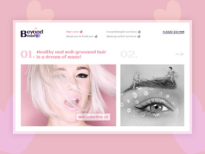 Beyond Beauty - Unisex salon website design concept