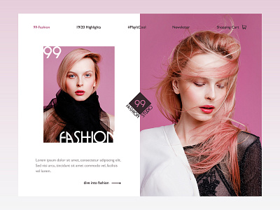 99 Fashion Studio - Fashion studio website design concept