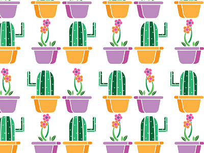 Flower/Cactus Plant Pattern