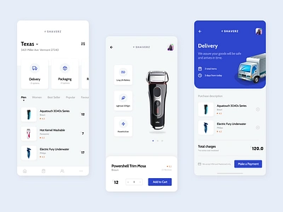 Shaverz IOS App app brand design ios ios app ios app design iphone shot ui uiux visual design
