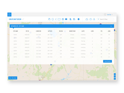 Dashboard Map Info