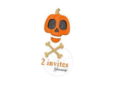 Dribbble Invite friday 13th halloween invite pumpkin