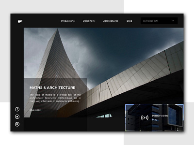 Architect Building UI #02 architect bold building dark design heavy maths ui