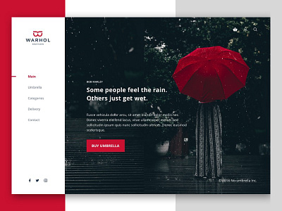 Umbrella n' Rain UI challenge daily quote rain ui