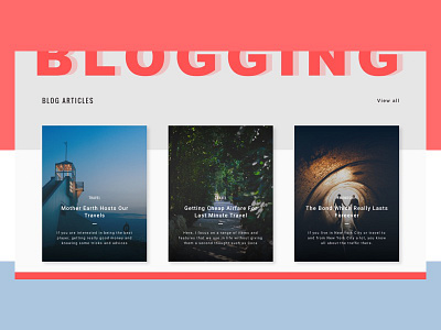 Blogging Topics UI articles blog blogging challenge ui
