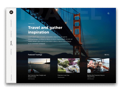 Featured Travel #03 challenge gather inspiration lifestyle screen travel ui