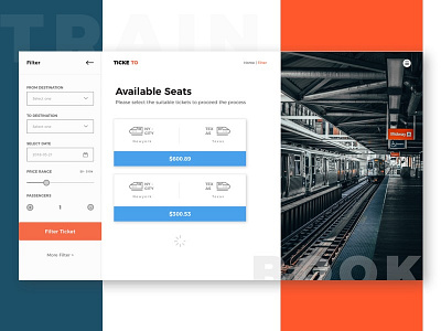 Train TIcket challenge design shot ticket train typography ui visual design