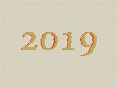 New Year 2019 design illustration shot vector