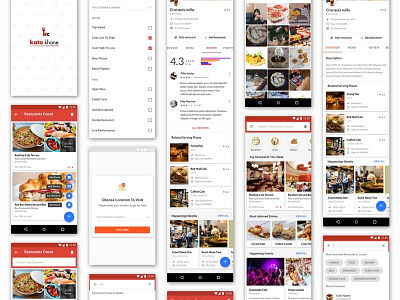 Food App Material UI Screens