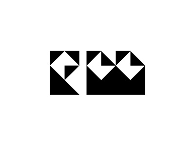 RM Monogram envelope envelopes logo logotype monogram rm sign triangles typography
