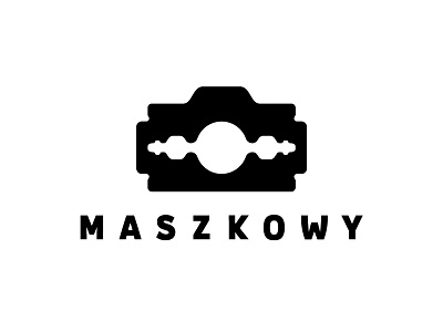 Maszkowy Logo camera logo logotype photo photo camera photography razor sign