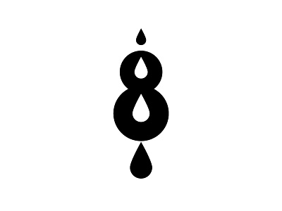 8 Drops 8 drop drops eight identity logo logotype sign