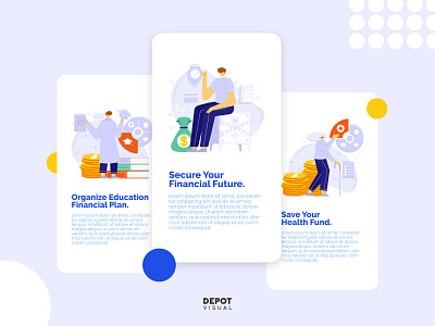 Financial Planning App Illustrations apps business character financial illustration people uiux