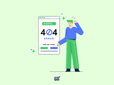 404 Error Page Vector Illustration 404 business character error page illustration mobile app website