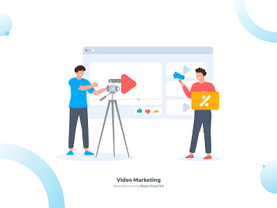 Video Marketing Illustration Scene