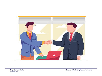 Cooperation Business Illustration business businessman character cooperation flat header illustration people teamwork website