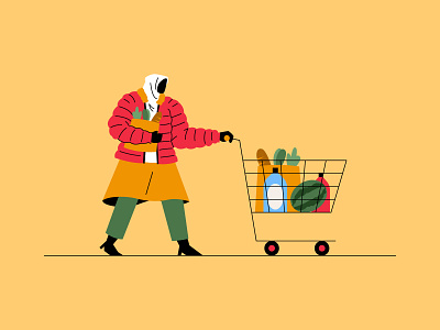 Autumn Sale autumn character ecommerce flat illustration market people sale shopping