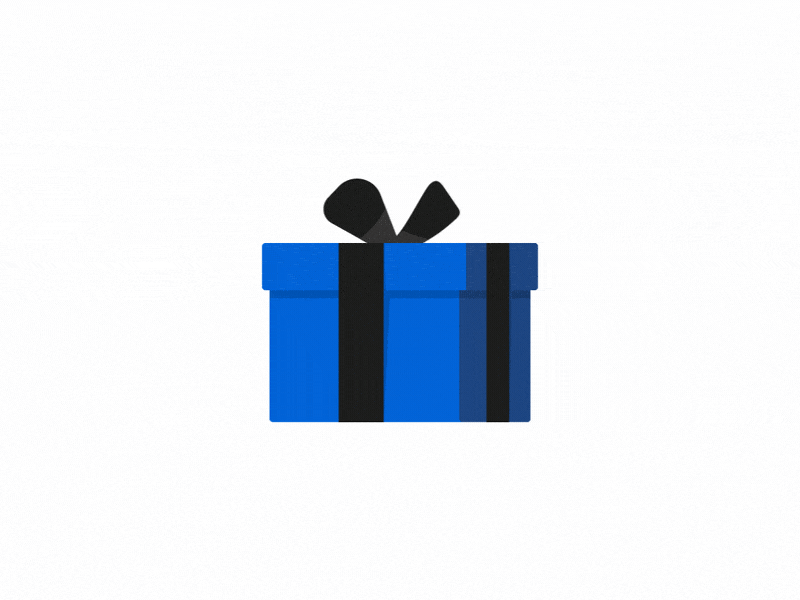 Bouncing Gift 2d animation bouncing bouncy box cute design funny gift jump motion design present surprise