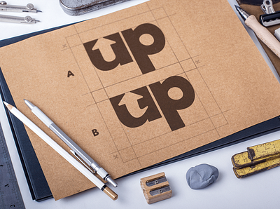 Up Concept Logo concept graphic design line logo modern simple logo skecth top tranding typography up