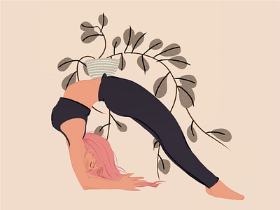 Yoga Studio Illustration digital illustration digital painting illustration plant procreate yoga