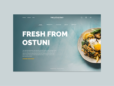 Restaurant Homepage - concept calm food homepage italy landingpage restaurant ui web webdesign