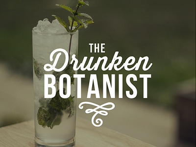 Drunken Botanist bar title bar branding drink identity typography