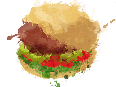 Burgers of Bristol graphics burger digital illustration painting photoshop splash
