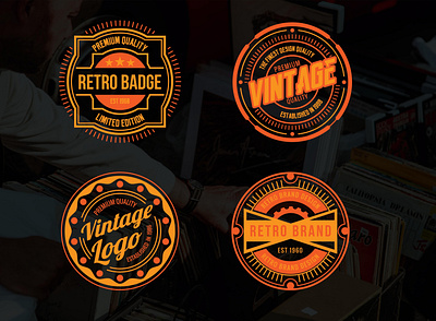 Retro Vintage Logo animation app design flat icon minimal typography ui web websites wood